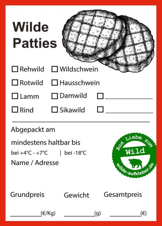 Light Burger Patties-Aufkleber