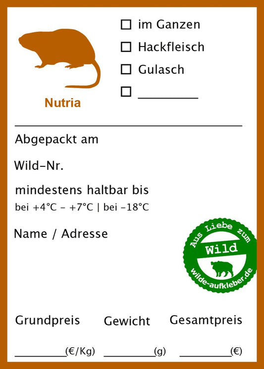 Classic Premium Nutria-Wildbret-Aufkleber