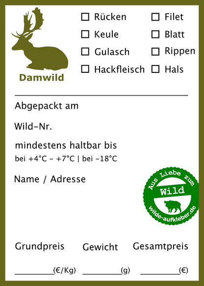 roe deer venison sticker