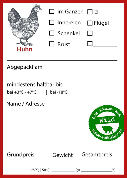 Classic Premium Huhn-Aufkleber